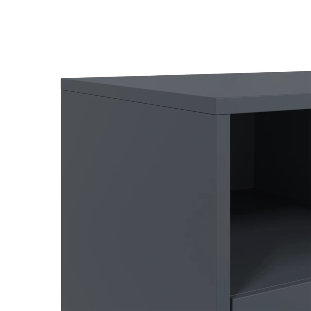 Meuble TV anthracite 68x39x43,5 cm acier - XIOS