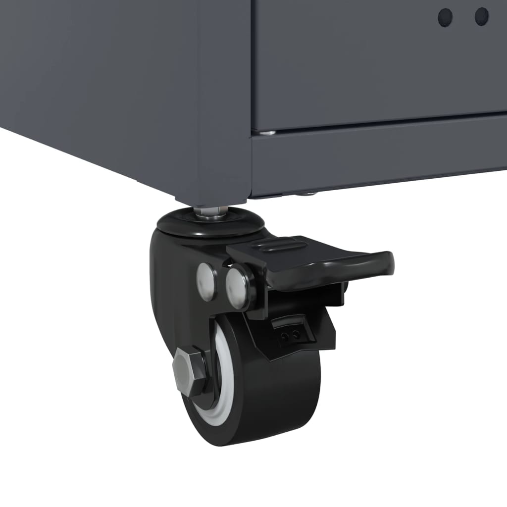 Meuble TV anthracite 68x39x43,5 cm acier - XIOS