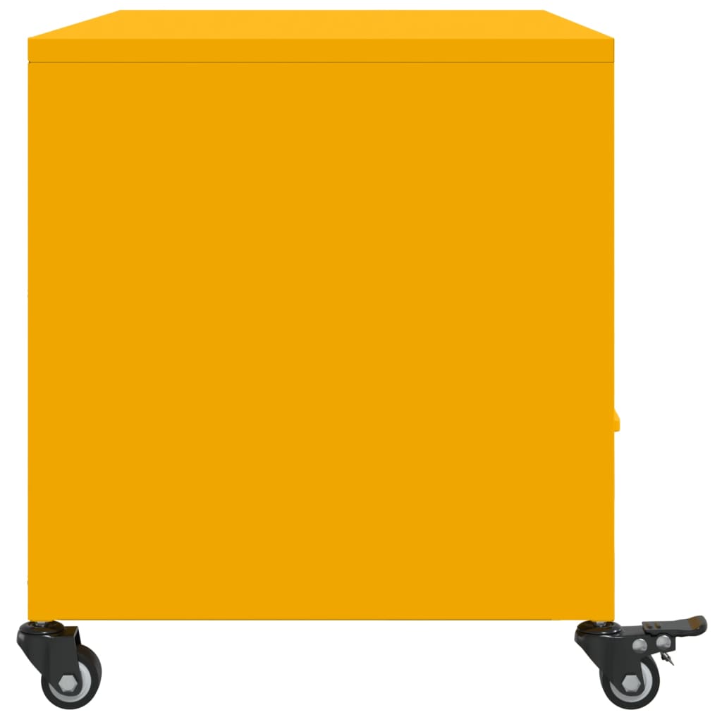 Meuble TV jaune moutarde 68x39x43,5 cm acier - XIOS