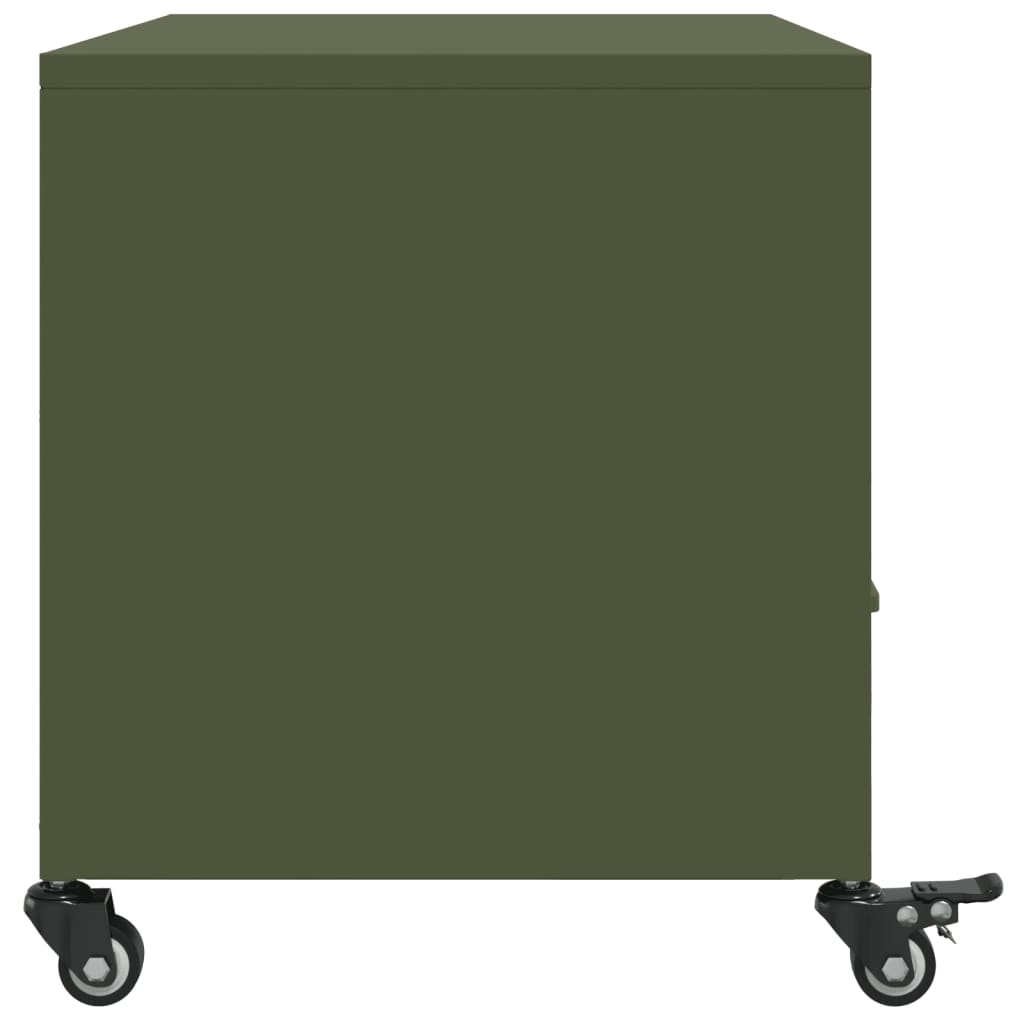 Meuble TV vert olive 68x39x43,5 cm acier - XIOS