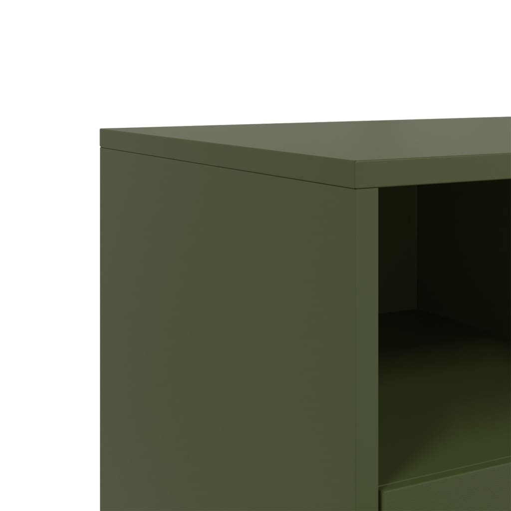 Meuble TV vert olive 68x39x43,5 cm acier - XIOS