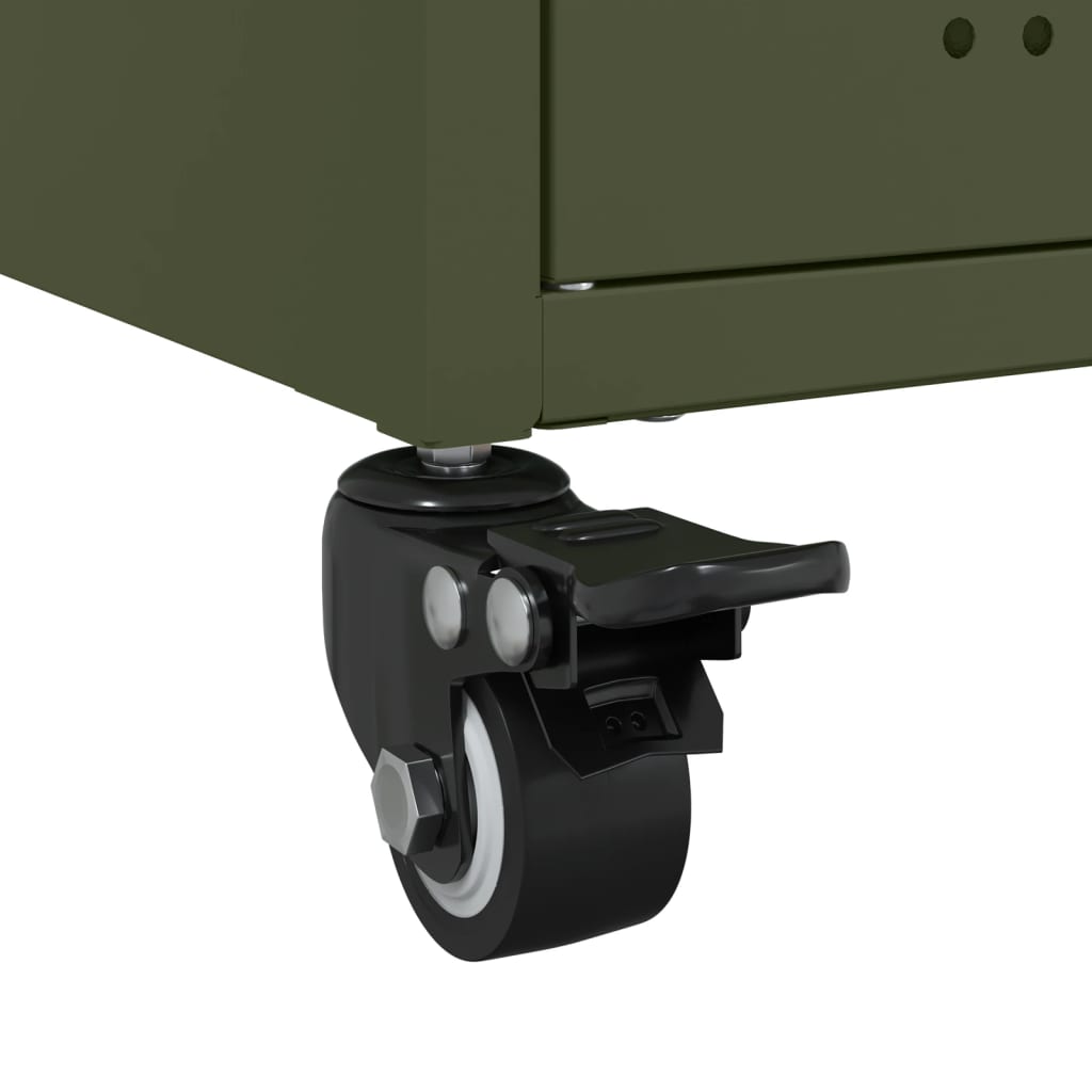 Meuble TV vert olive 68x39x43,5 cm acier - XIOS