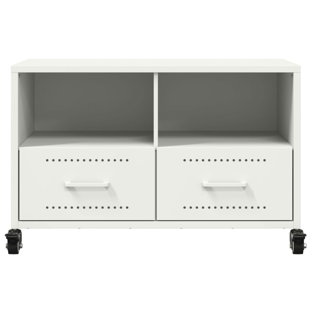 Meuble TV blanc 68x39x43,5 cm acier - XIOS