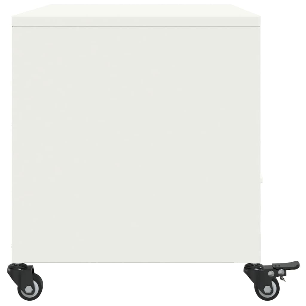 Meuble TV blanc 68x39x43,5 cm acier - XIOS