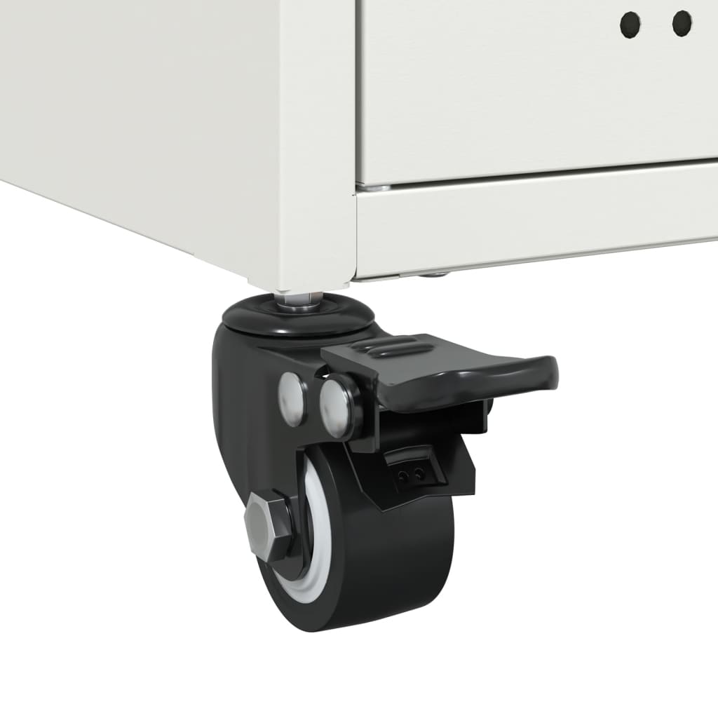 Meuble TV blanc 68x39x43,5 cm acier - XIOS