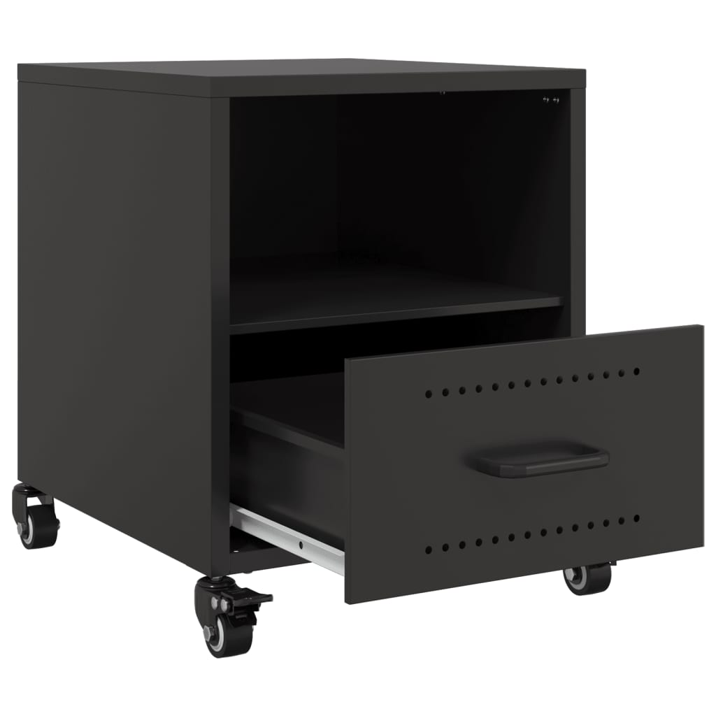 Tables de chevet 2 pcs noir 36x39x43,5 cm acier - XIOS