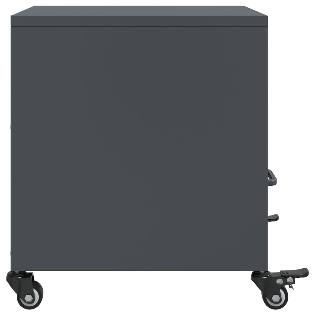 Table de chevet anthracite 36x39x43,5 cm acier - XIOS