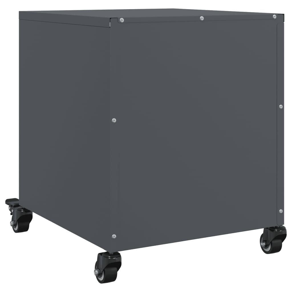 Table de chevet anthracite 36x39x43,5 cm acier - XIOS