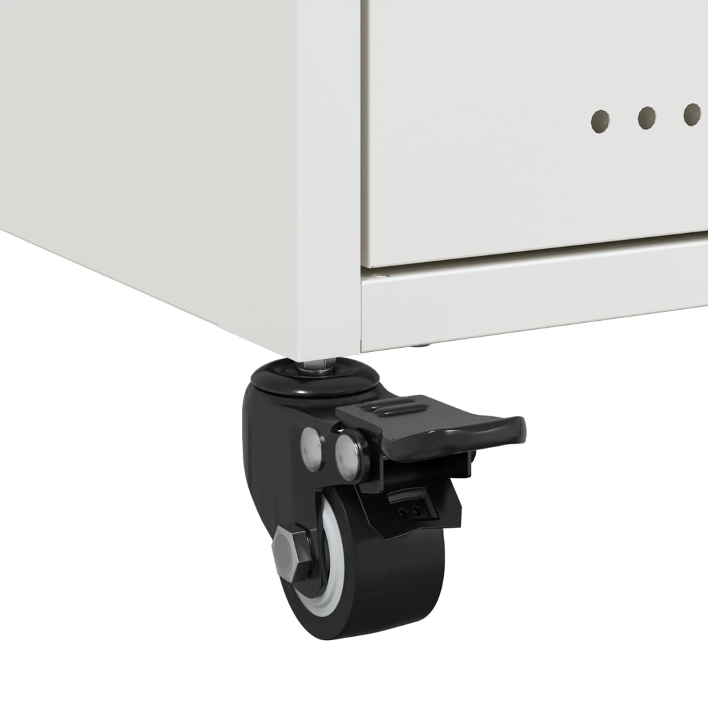 Table de chevet blanc 36x39x43,5 cm acier - XIOS