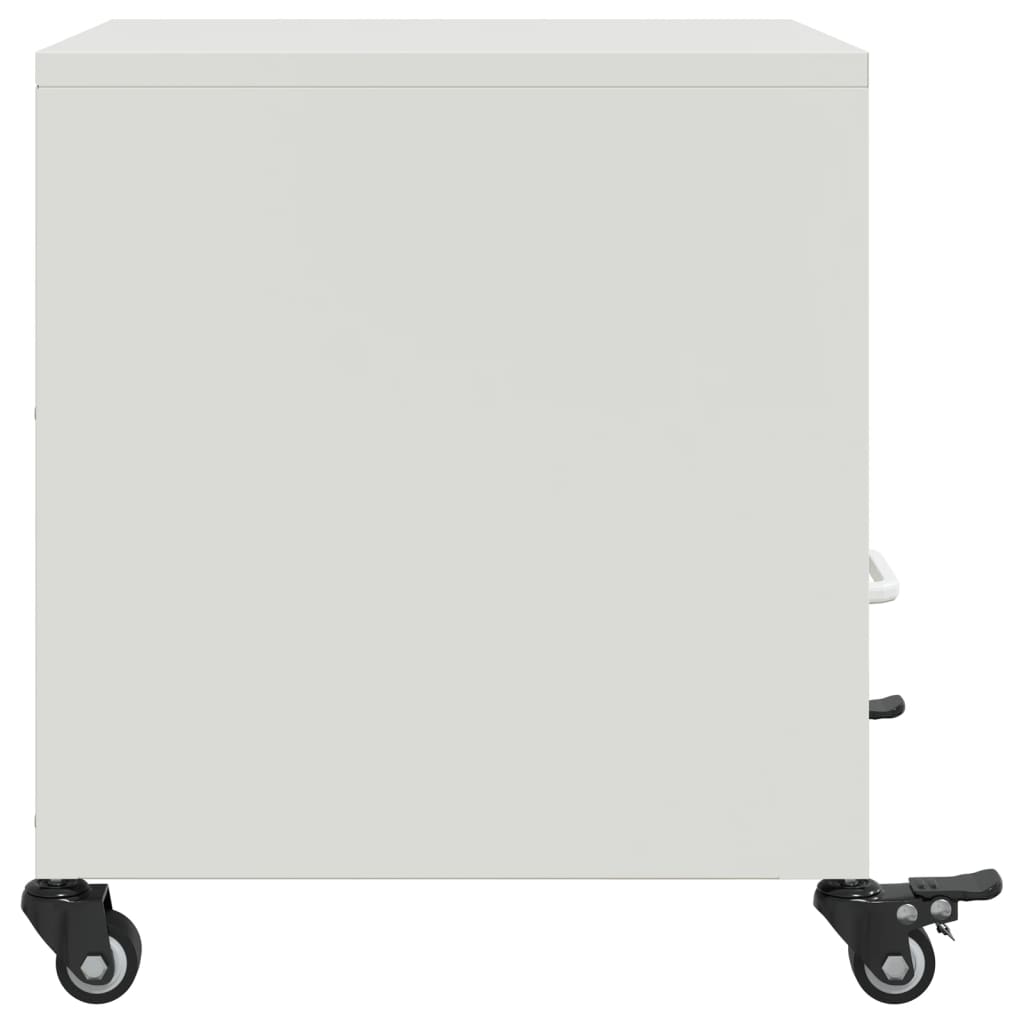 Tables de chevet 2 pcs blanc 36x39x43,5 cm acier - XIOS