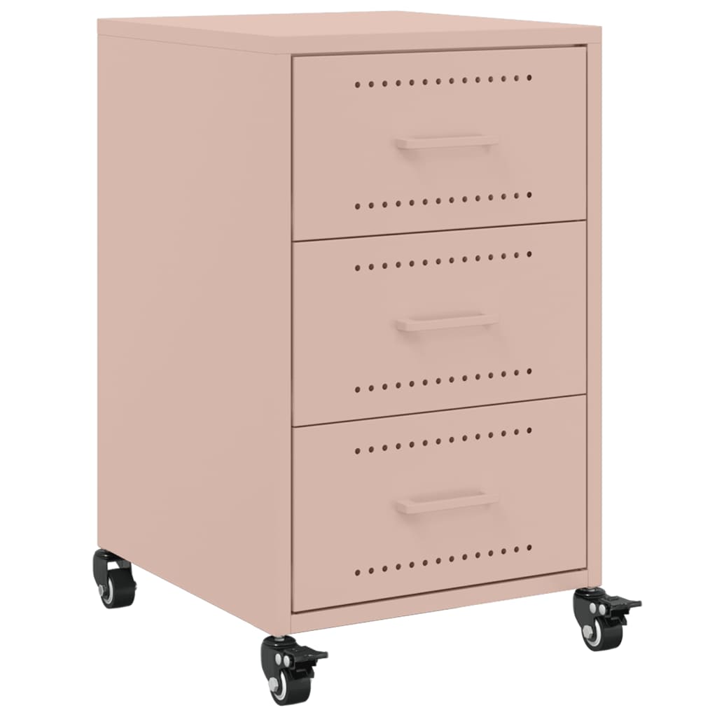 Table de chevet rose 36x39x59 cm acier - XIOS