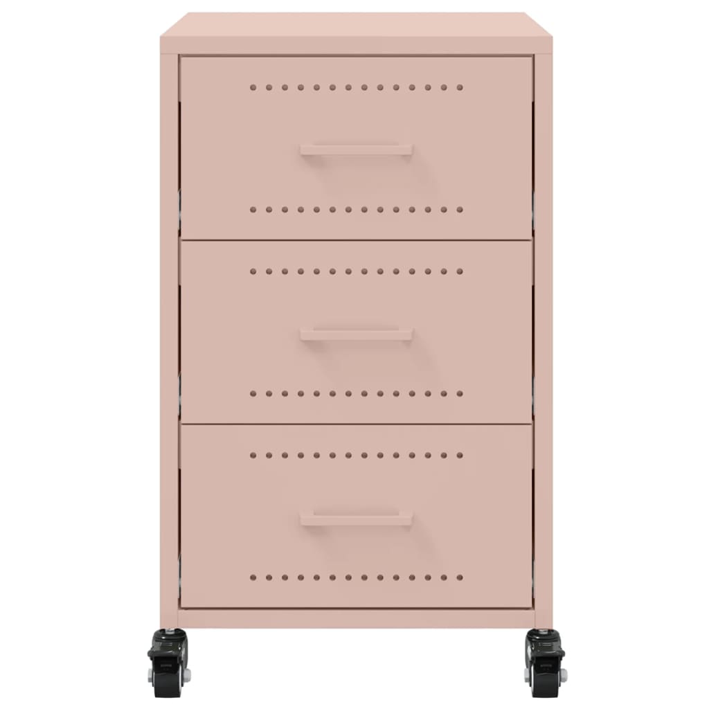 Table de chevet rose 36x39x59 cm acier - XIOS