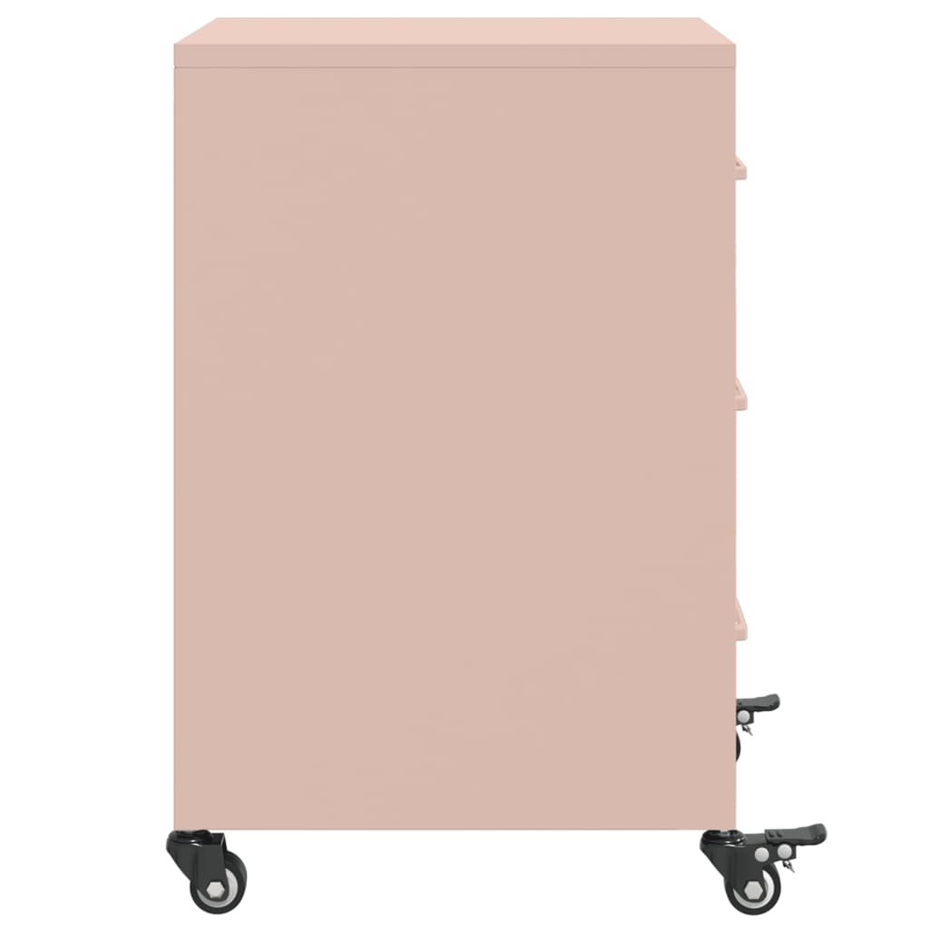 Table de chevet rose 36x39x59 cm acier - XIOS