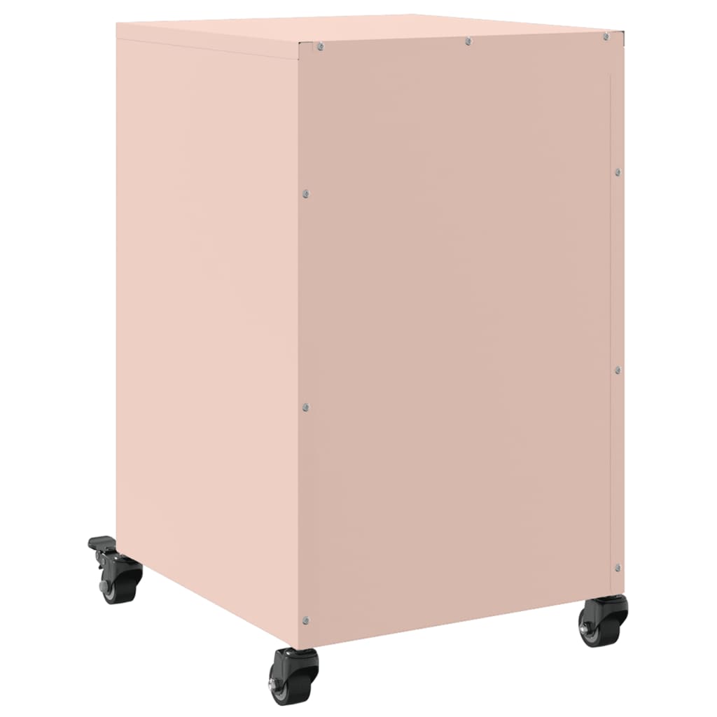 Table de chevet rose 36x39x59 cm acier - XIOS