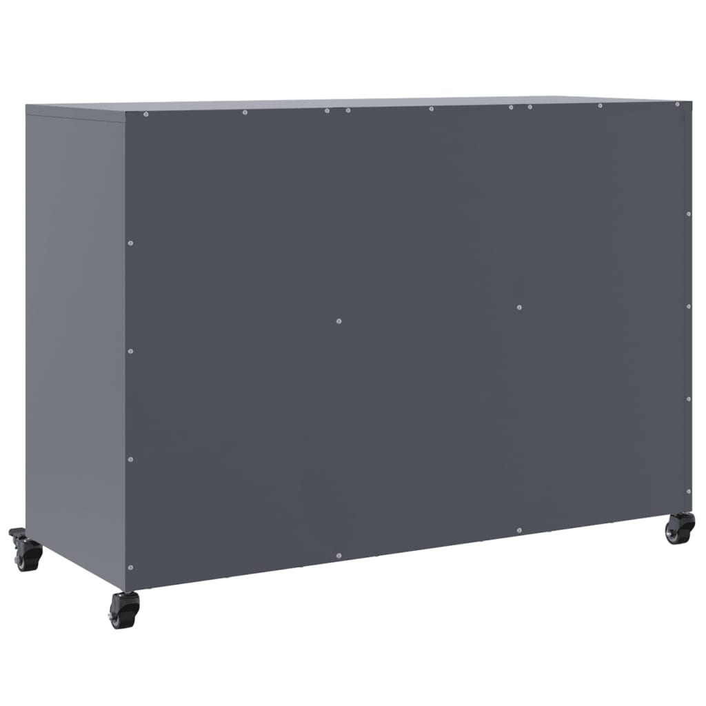 Buffet anthracite 100,5x39x72 cm acier laminé à froid - XIOS
