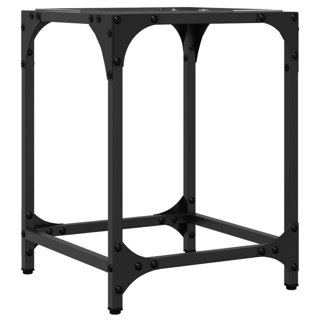 Table basse avec dessus en verre transparent 30x30x40 cm acier - XIOS