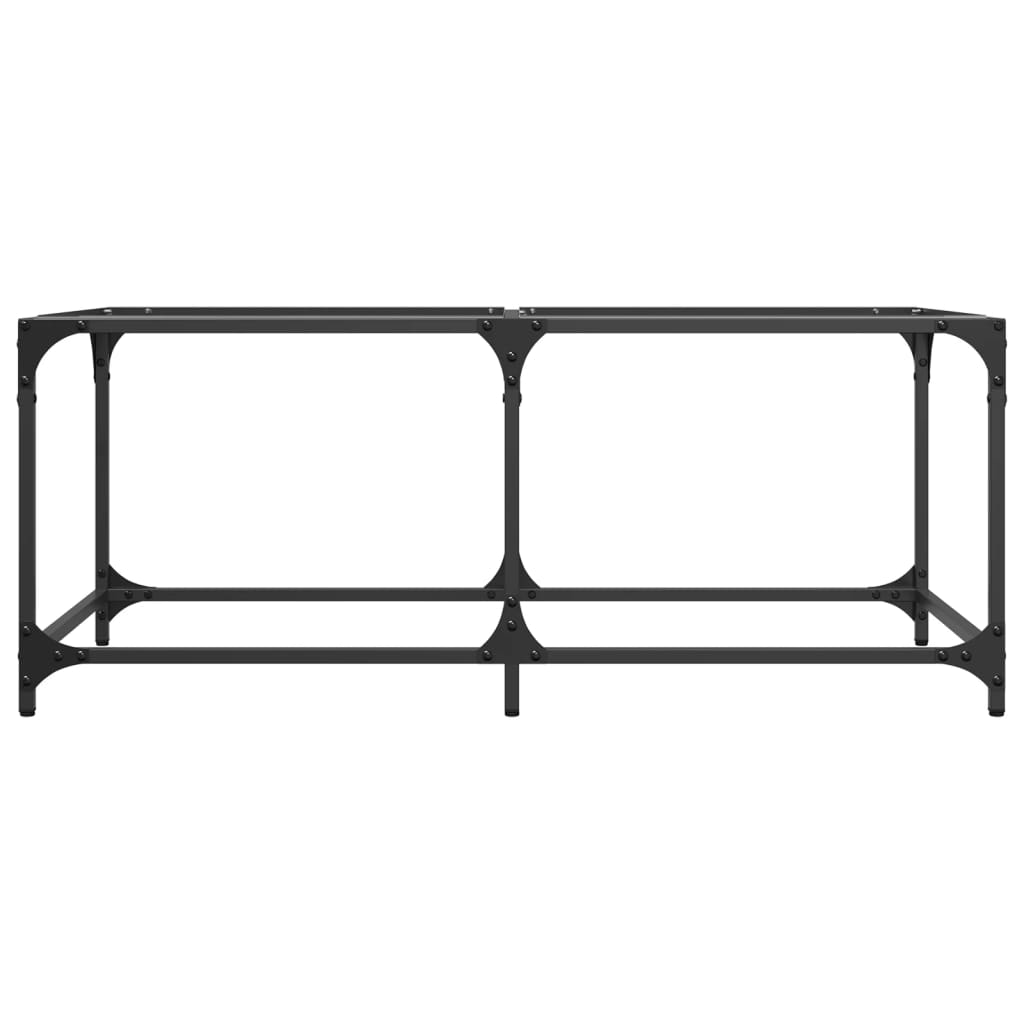 Table basse avec dessus en verre transparent 98,5x50x40cm acier - XIOS
