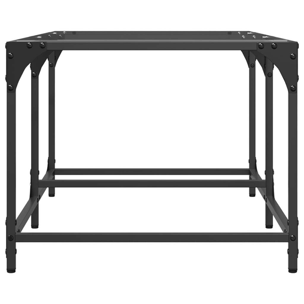 Table basse avec dessus en verre transparent 98,5x50x40cm acier - XIOS