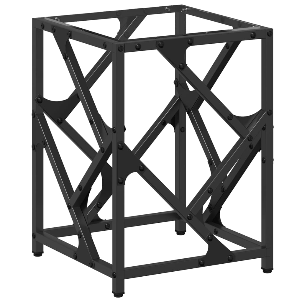 Table basse avec dessus en verre transparent 30x30x41 cm acier - XIOS