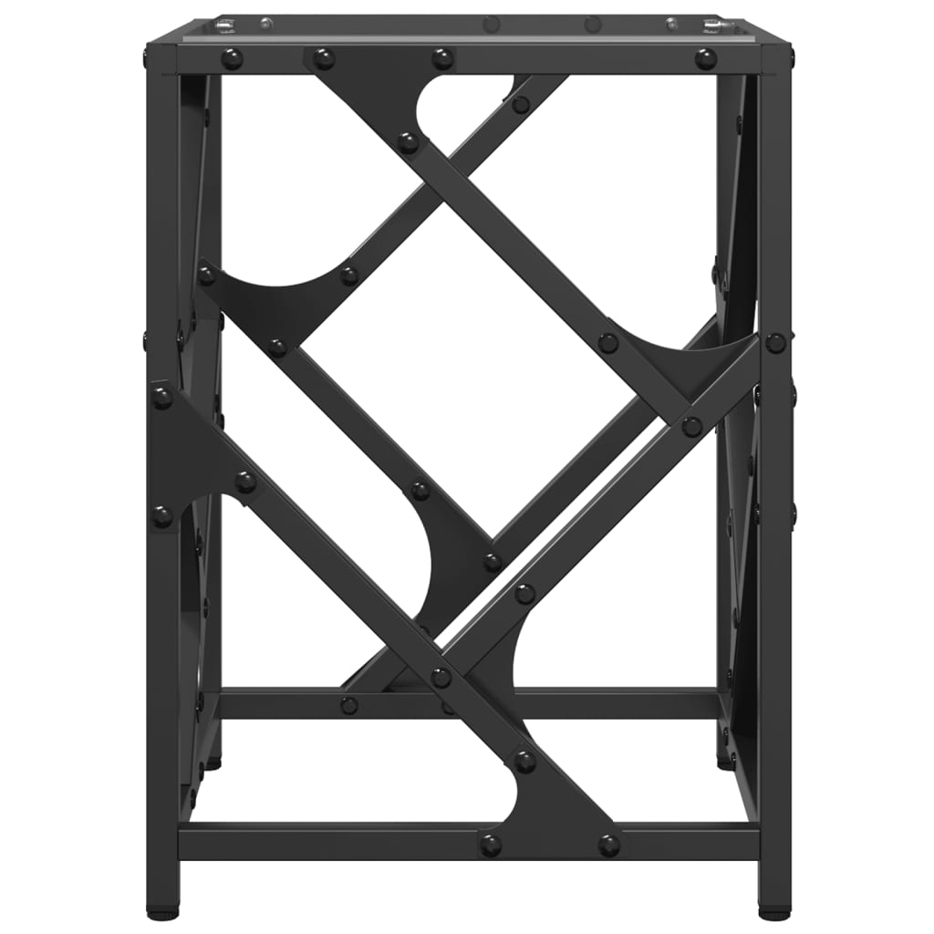 Table basse avec dessus en verre transparent 30x30x41 cm acier - XIOS