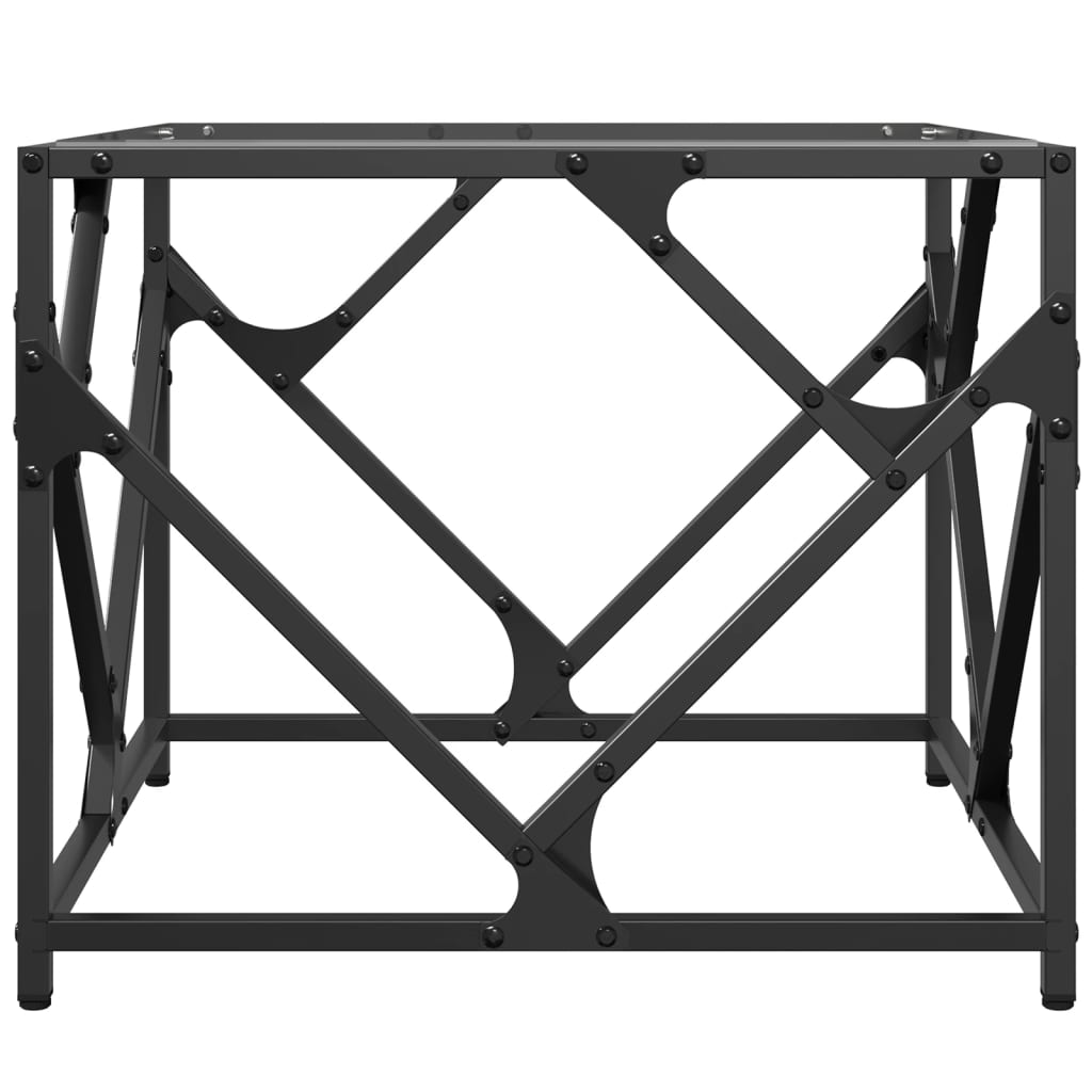 Table basse avec dessus en verre transparent 50x50x41 cm acier - XIOS