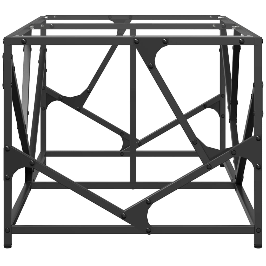 Table basse avec dessus en verre transparent 98,5x50x41cm acier - XIOS