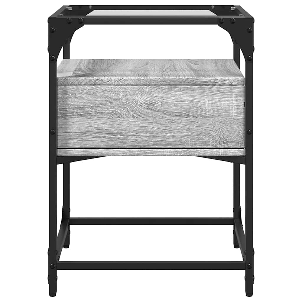 Table de chevet sonoma gris 40x40x55 cm bois d’ingénierie