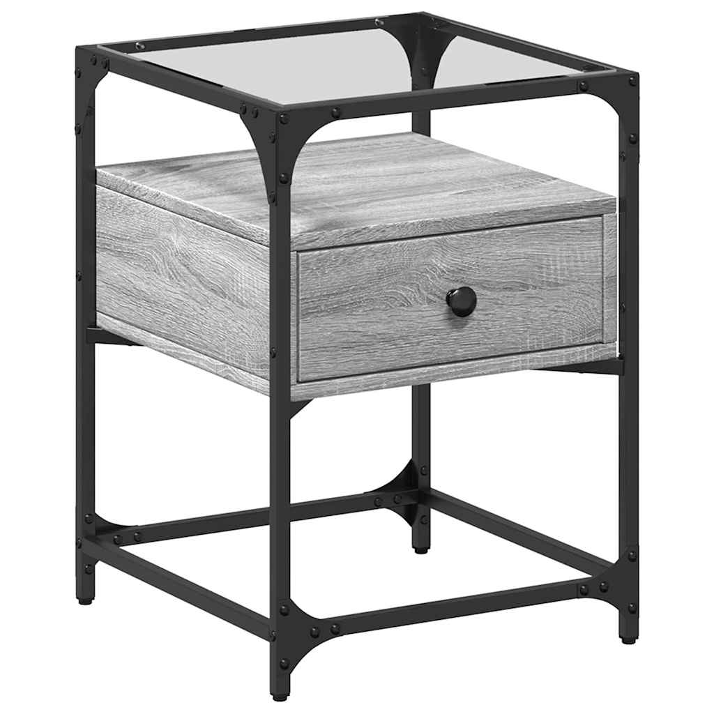 Tables de chevet 2 pcs sonoma gris 40x40x55 cm bois ingénierie - XIOS