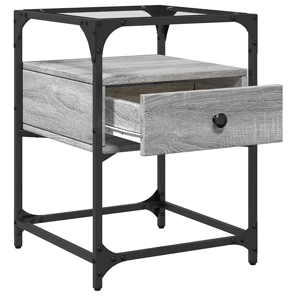 Tables de chevet 2 pcs sonoma gris 40x40x55 cm bois ingénierie - XIOS