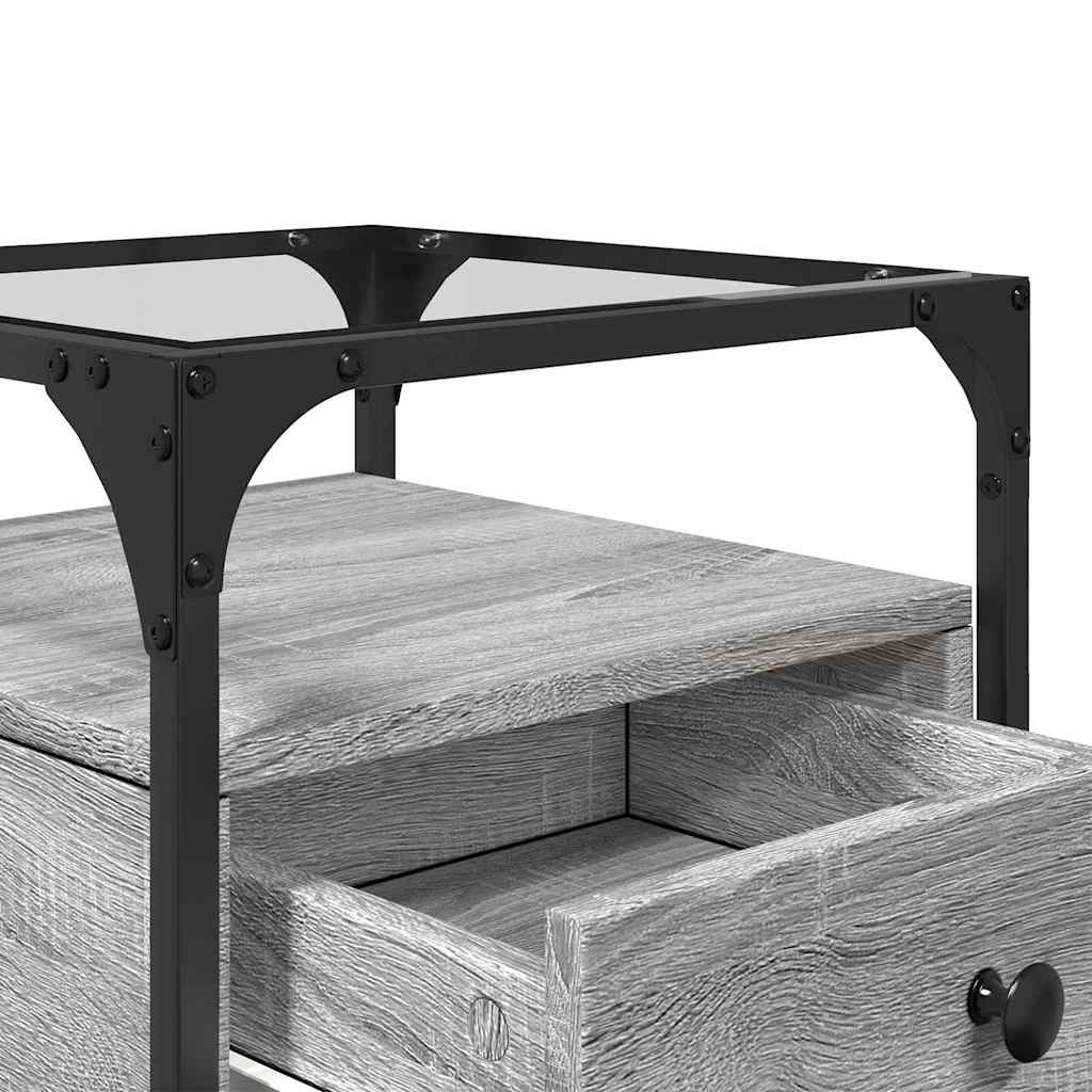 Tables de chevet 2 pcs sonoma gris 40x40x55 cm bois ingénierie - XIOS
