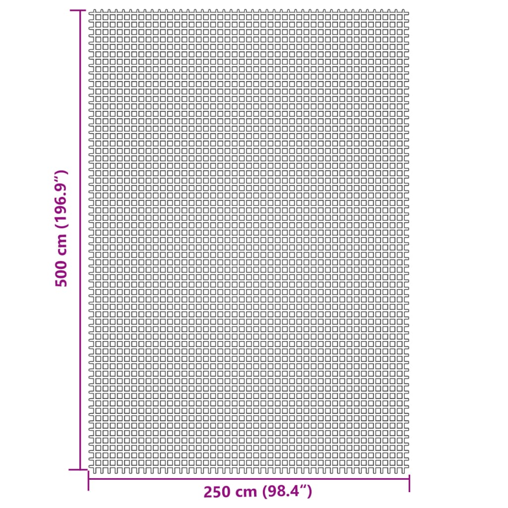 Tapis de tente gris clair 5x2,5 m Accessoires de tente vidaXL