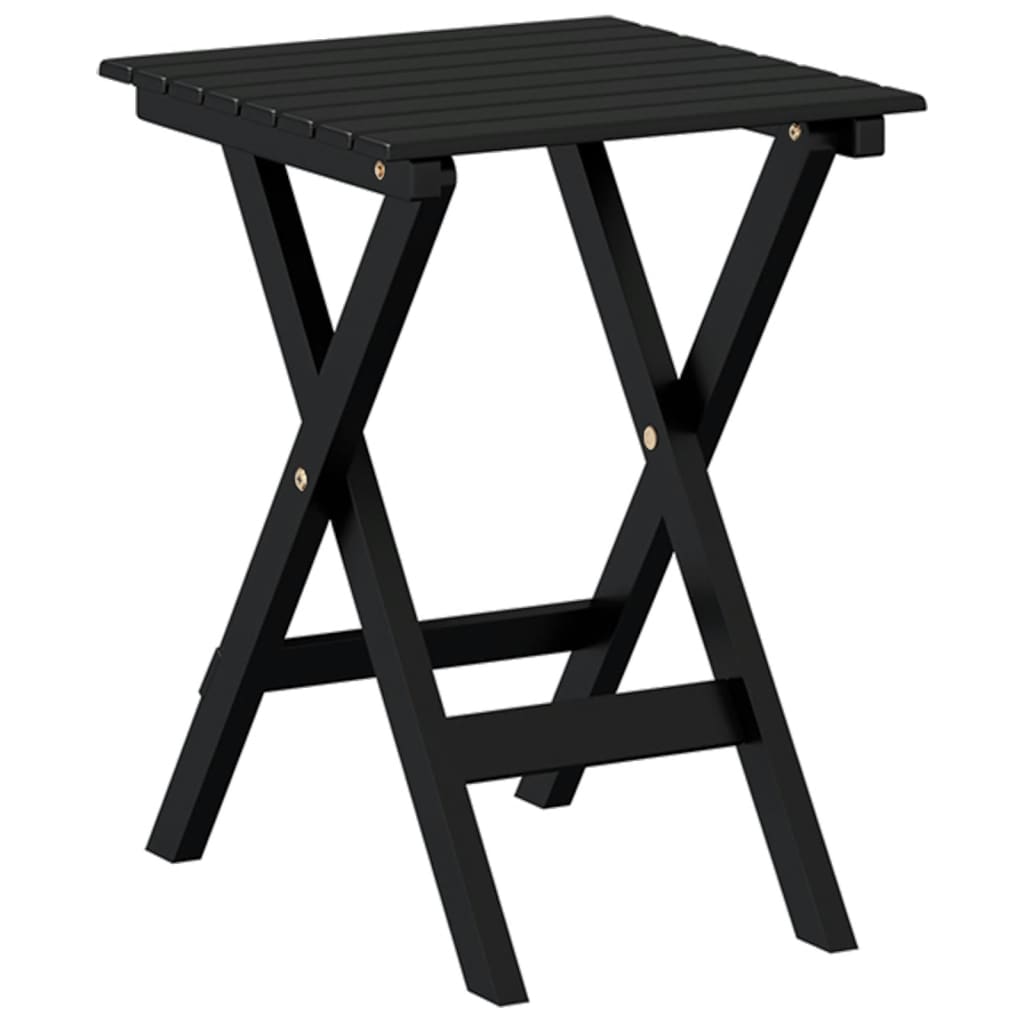 Chaise à bascule avec table pliable noir bois massif peuplier - XIOS