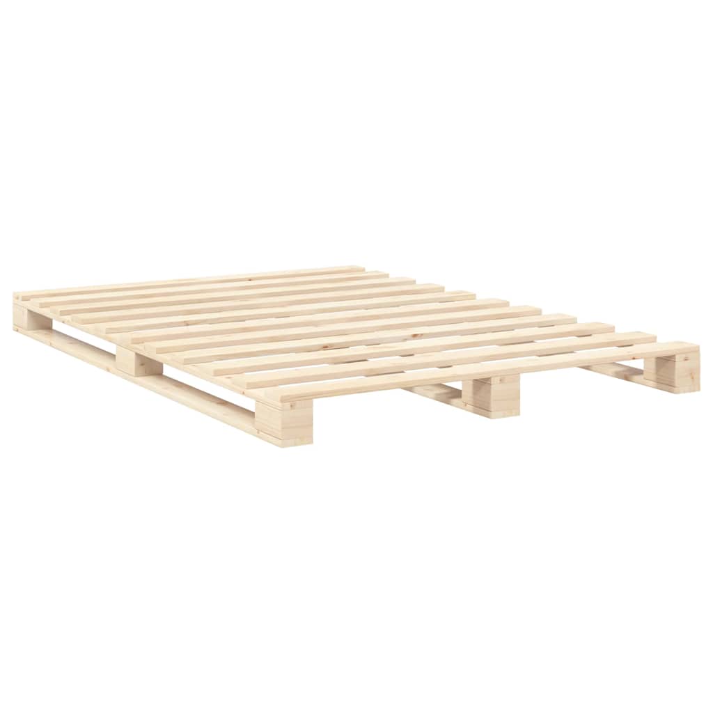 Cadre de lit sans matelas avec tête de lit bois massif - XIOS