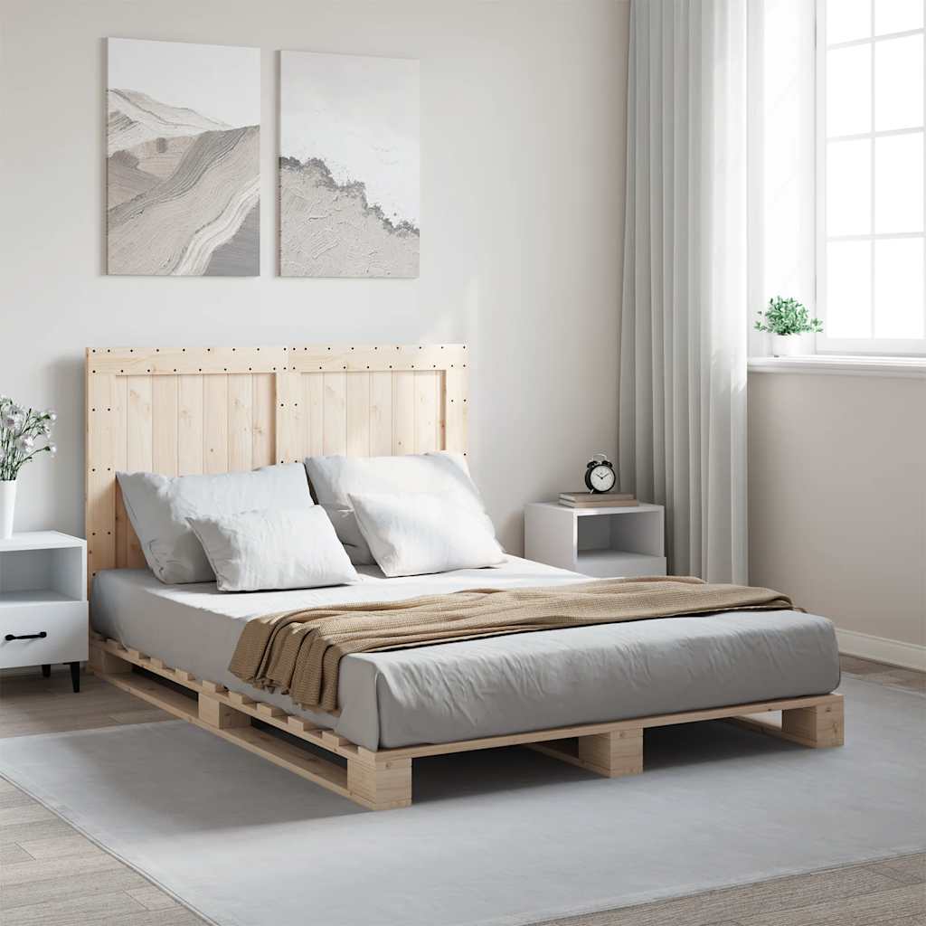 Cadre de lit sans matelas avec tête de lit bois massif - XIOS