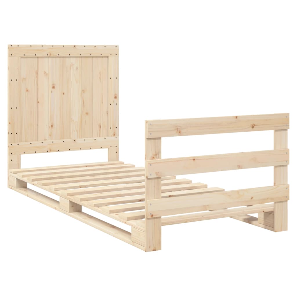 Cadre de lit sans matelas avec tête de lit 90x200 cm - XIOS