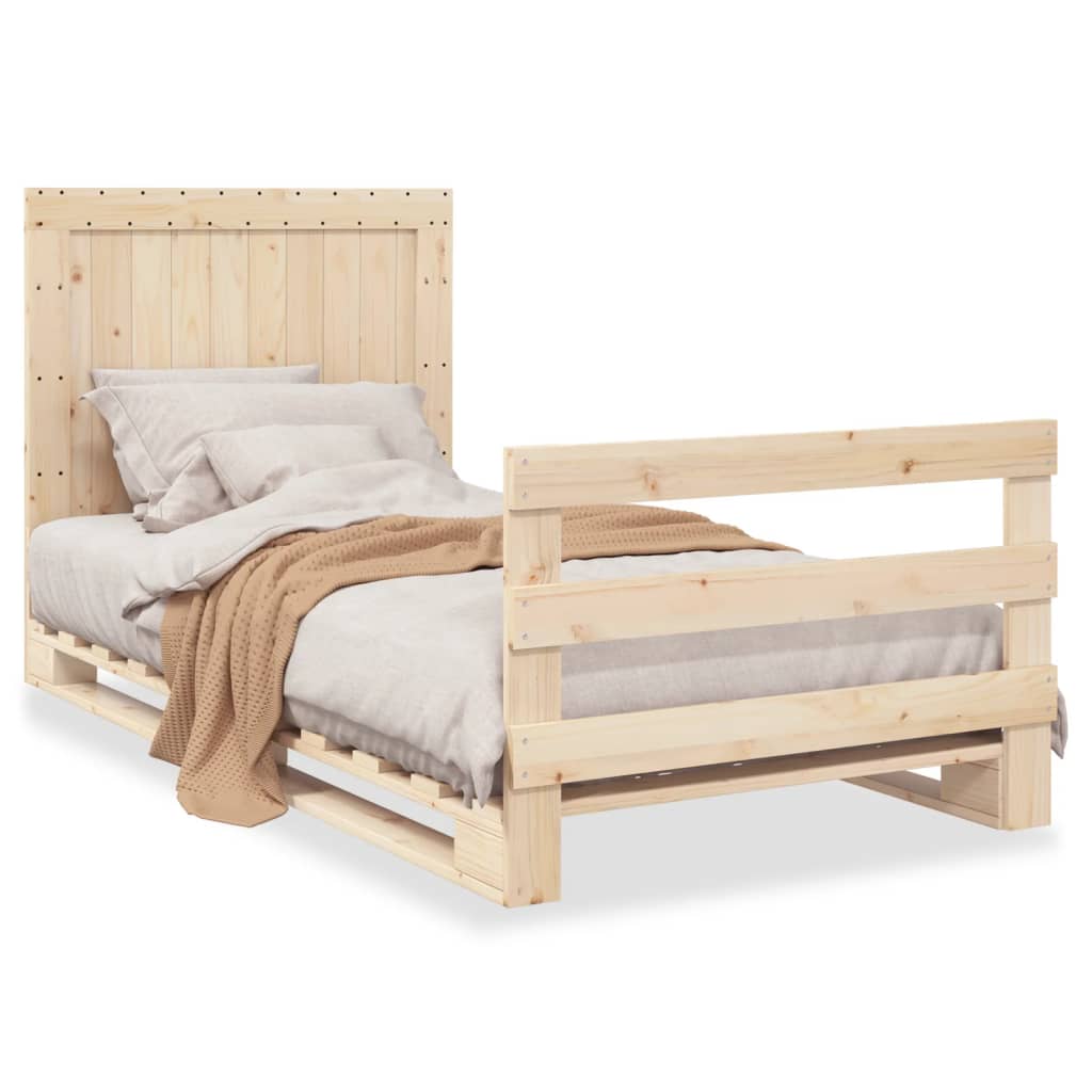 Cadre de lit sans matelas avec tête de lit 100x200 cm - XIOS