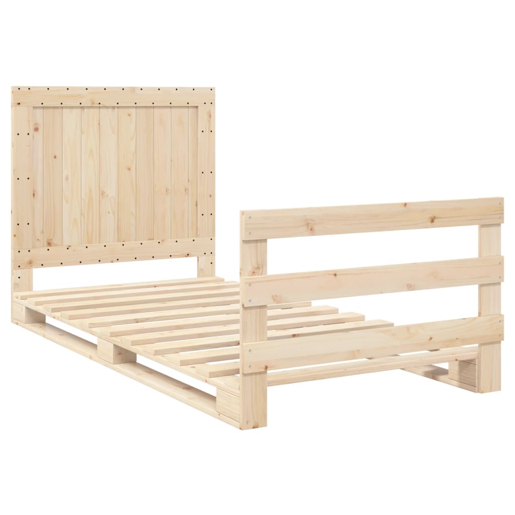 Cadre de lit sans matelas avec tête de lit 100x200 cm - XIOS