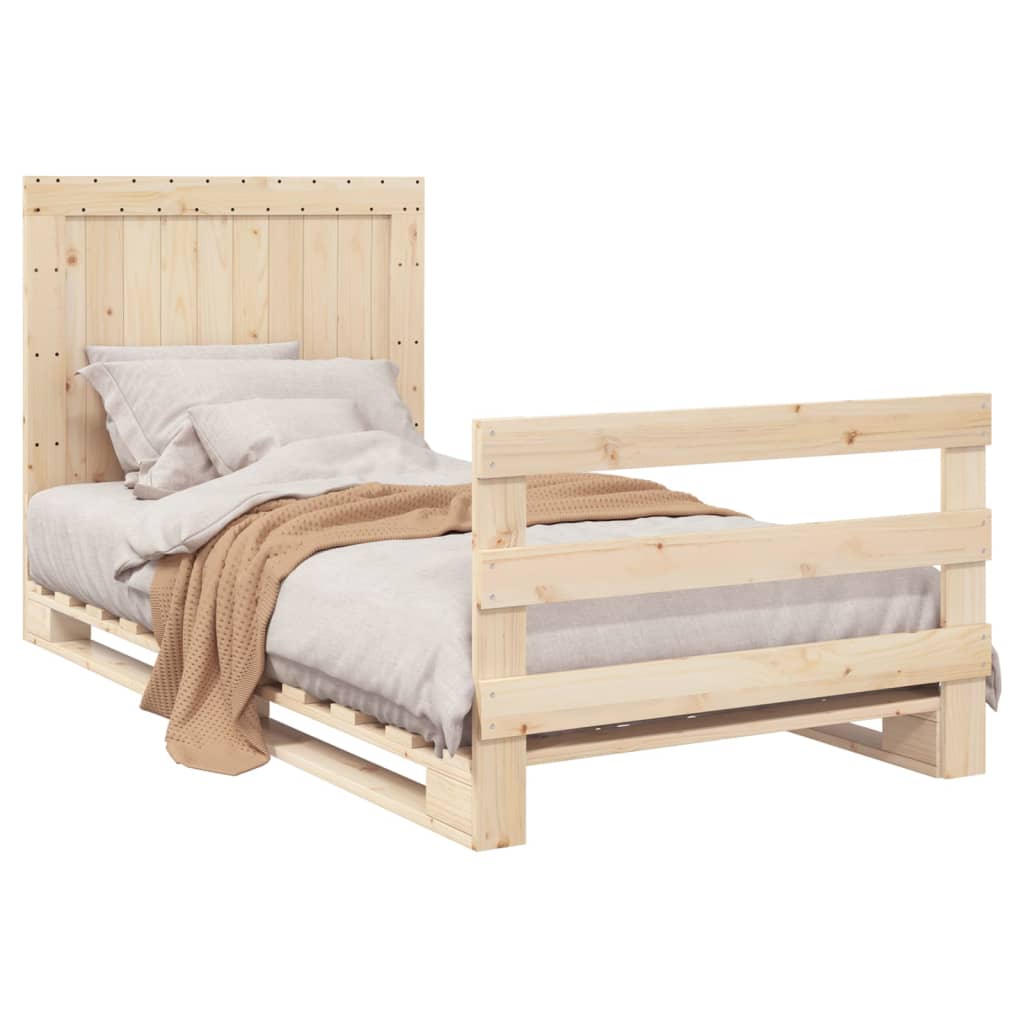 Cadre de lit sans matelas avec tête de lit 100x200 cm - XIOS