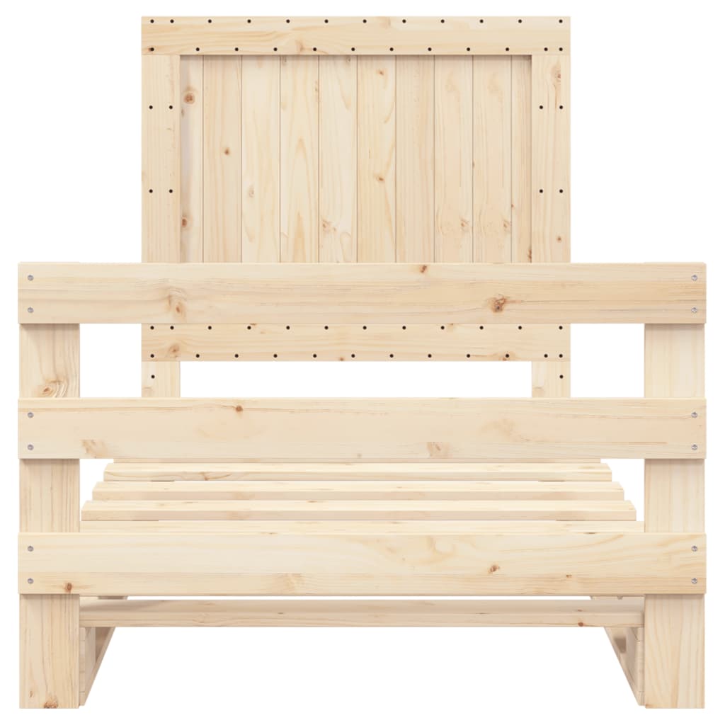 Cadre de lit sans matelas avec tête de lit 100x200 cm - XIOS