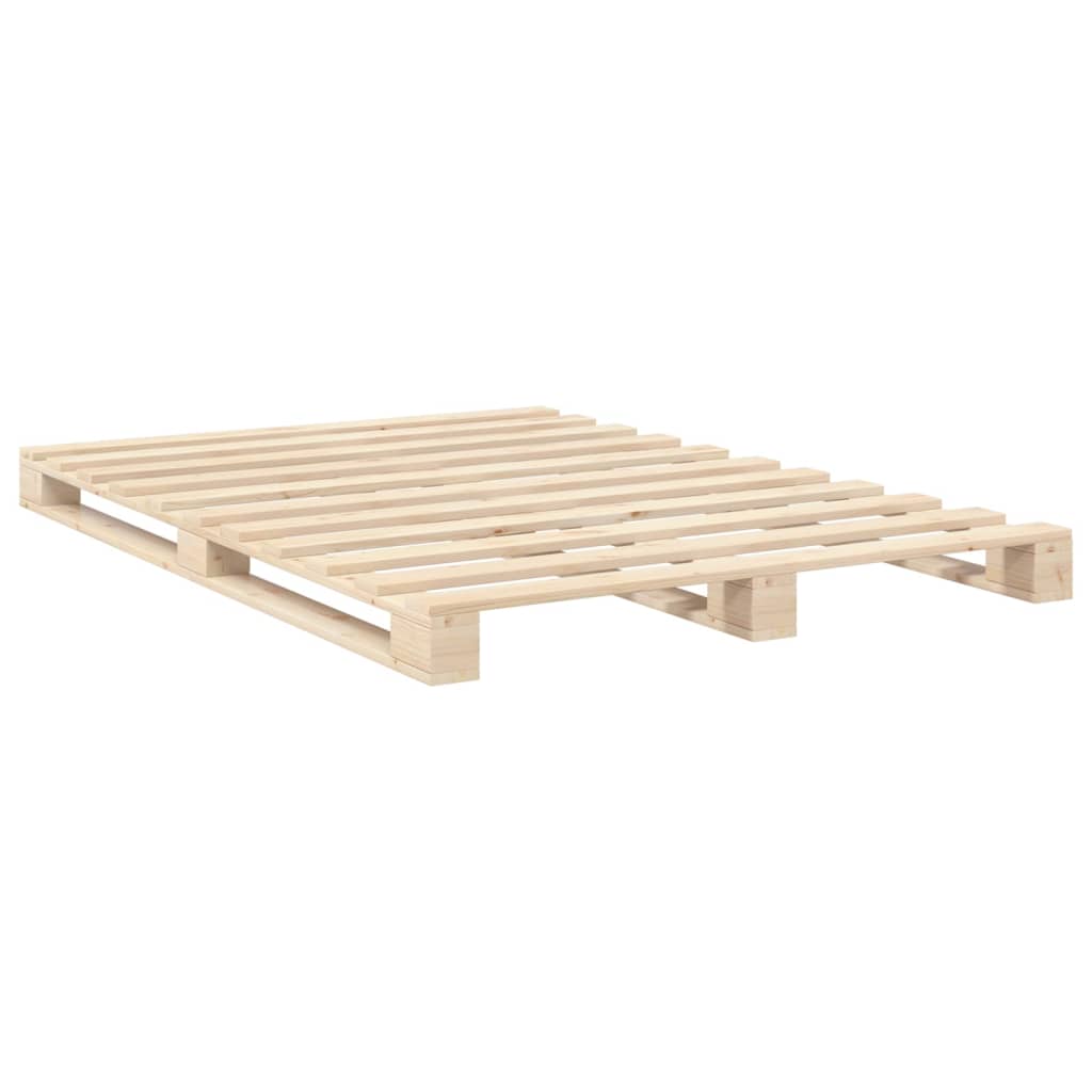 Cadre de lit sans matelas avec tête de lit bois massif - XIOS