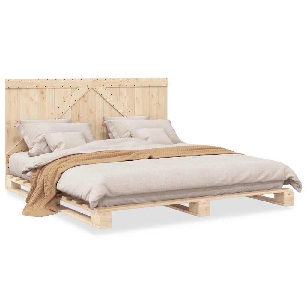 Cadre de lit sans matelas avec tête de lit 200x200 cm - XIOS