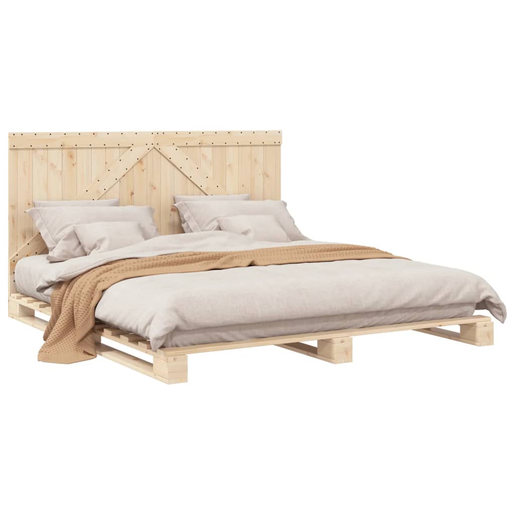 Cadre de lit sans matelas avec tête de lit 200x200 cm - XIOS