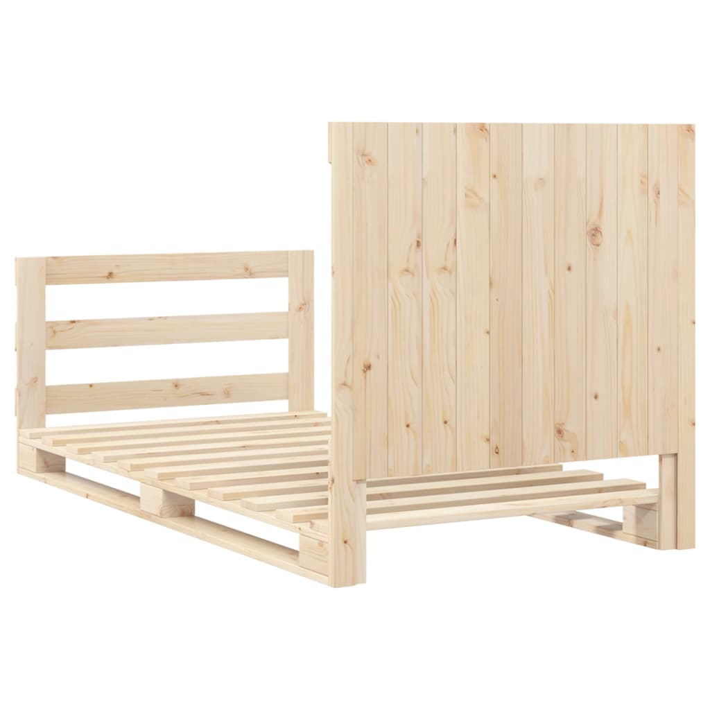 Cadre de lit sans matelas avec tête de lit 100x200 cm - XIOS