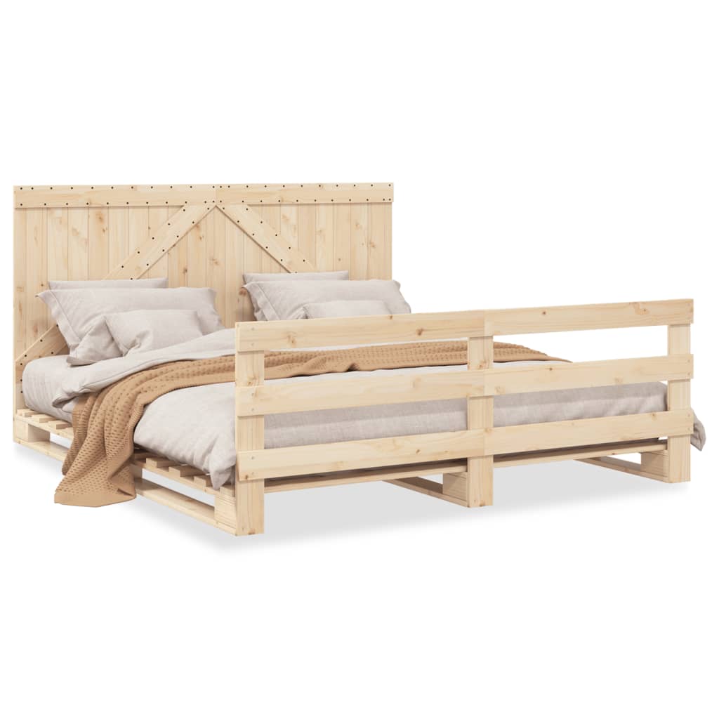 Cadre de lit sans matelas avec tête de lit 200x200 cm - XIOS