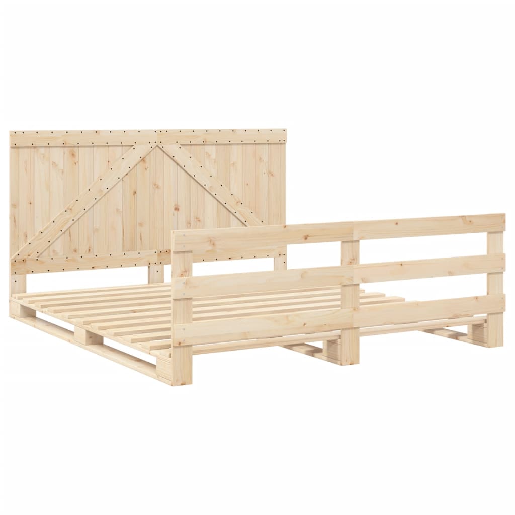 Cadre de lit sans matelas avec tête de lit 200x200 cm - XIOS