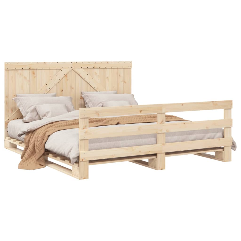 Cadre de lit sans matelas avec tête de lit 200x200 cm - XIOS