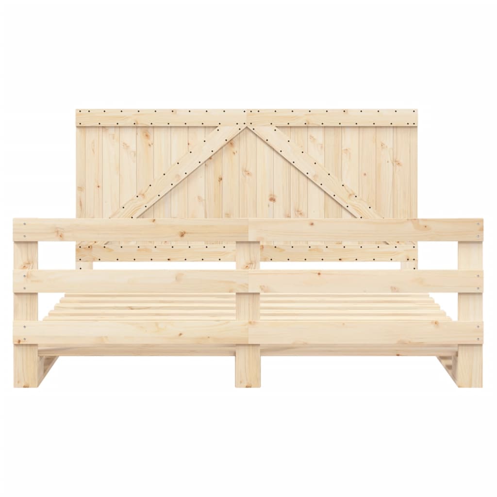 Cadre de lit sans matelas avec tête de lit 200x200 cm - XIOS