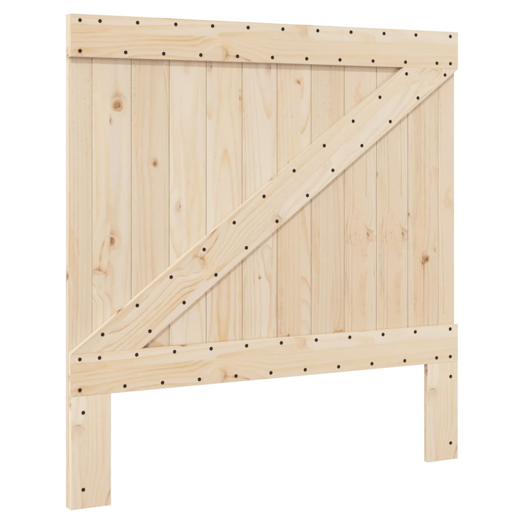 Cadre de lit sans matelas gris 100x200 cm bois massif de pin - XIOS