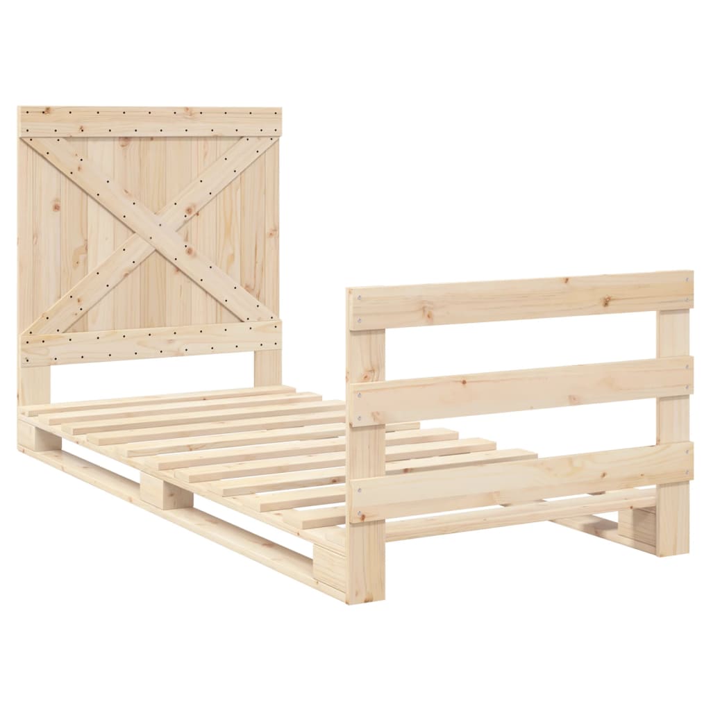 Cadre de lit sans matelas avec tête de lit 90x200 cm - XIOS