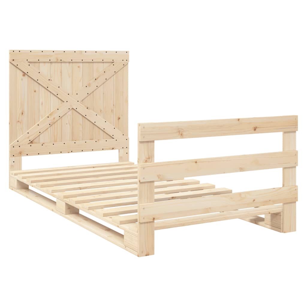 Cadre de lit sans matelas avec tête de lit 100x200 cm - XIOS